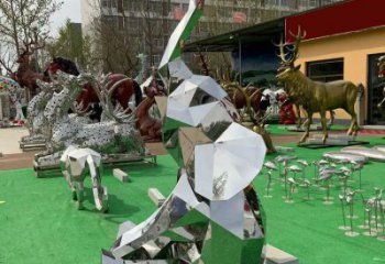 大象雕塑優(yōu)選，室外雕塑，景觀鏡面大象雕塑優(yōu)選