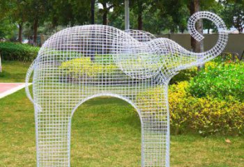 標志大象雕塑定價，景觀概念，鏤空主題大象雕塑預定