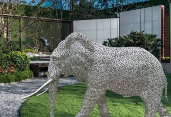 公園大象雕塑供求，景觀雕塑，鏤空藝術(shù)大象雕塑優(yōu)選