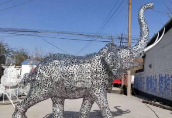 園林大象雕塑供求，鏤空動物雕塑，鏤空動物雕塑制造商