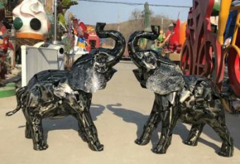 景區(qū)大象雕塑觀賞型，公園小品，鐵藝大象雕塑生產(chǎn)商