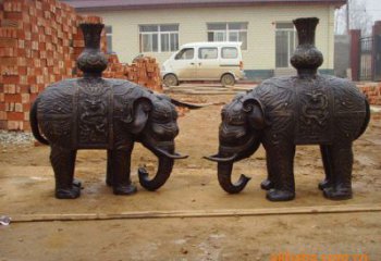 大象雕塑供求，美陳雕塑，企業銅大象雕塑制造