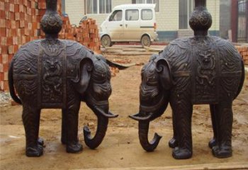 大象雕塑精選，景區雕塑，景觀紅銅大象雕塑提供