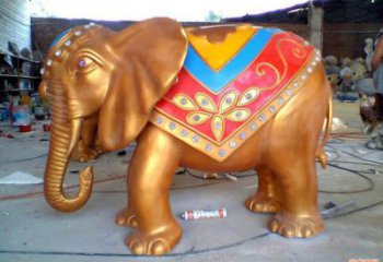 大象雕塑展品，公園小品，彩繪大象雕塑生產商