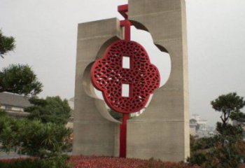 園林中國(guó)結(jié)雕塑廠(chǎng)家，烤漆工藝制作，民俗文化標(biāo)識(shí)