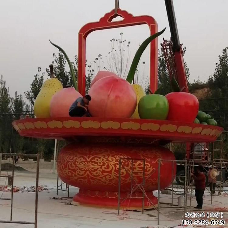 果籃雕塑公園服務商，景觀雕塑，玻璃鋼果籃雕塑選定