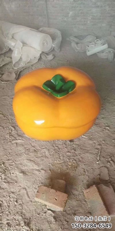 商場果籃雕塑批發(fā)，動態(tài)雕塑，柿子果籃雕塑標準