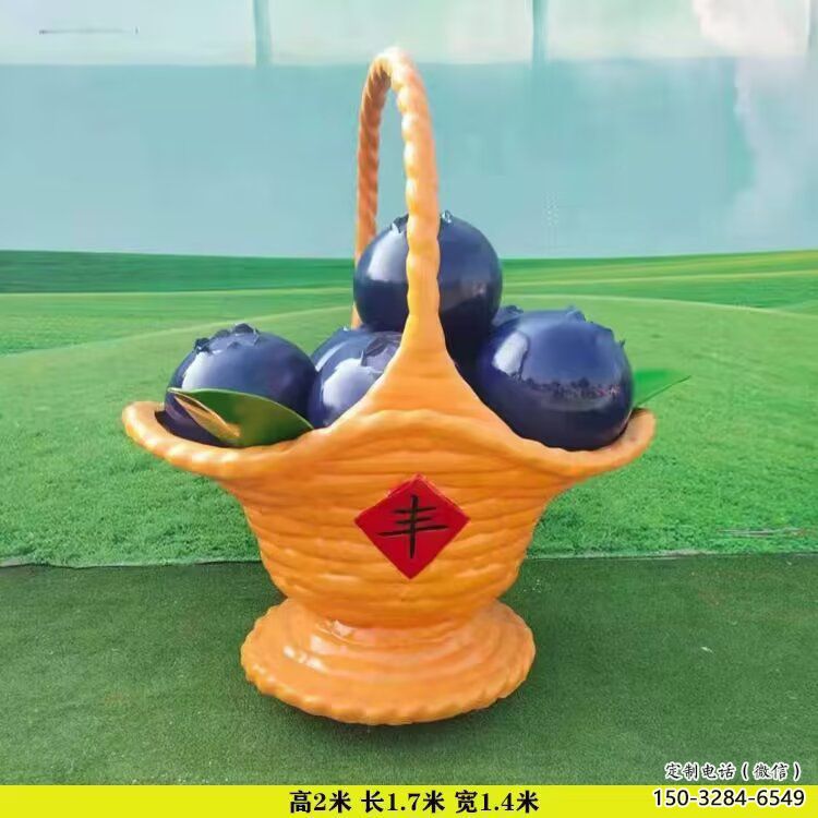 果籃雕塑系列供應(yīng)，城市裝飾，彩色水果果籃雕塑優(yōu)選