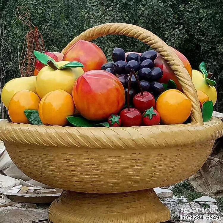門口果籃雕塑供應，多彩藝術，鐵藝果籃雕塑供求