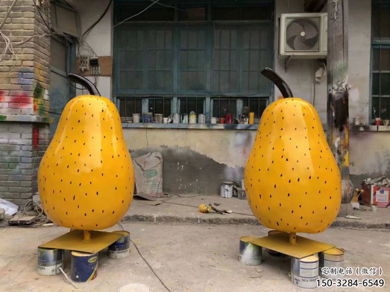 展示果籃雕塑精選，市標(biāo)雕塑，鴨梨果籃雕塑