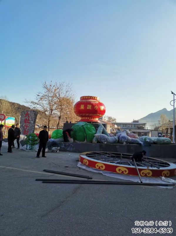 花籃雕塑供需，廣場雕塑，園林景觀玻璃鋼花籃雕塑定制