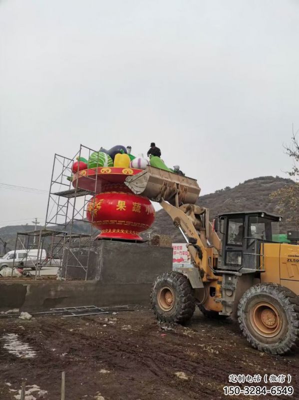 現代藝術花籃雕塑展品，室外軟裝，展示公園花籃雕塑定做