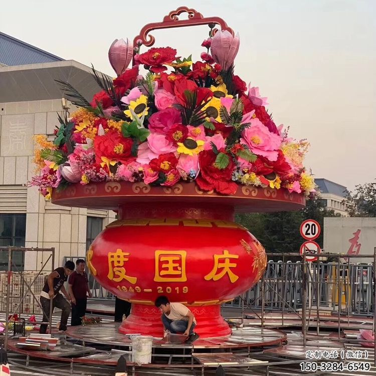 環(huán)境景觀花籃雕塑選定，園林裝飾，大型廣場花籃雕塑公司提供