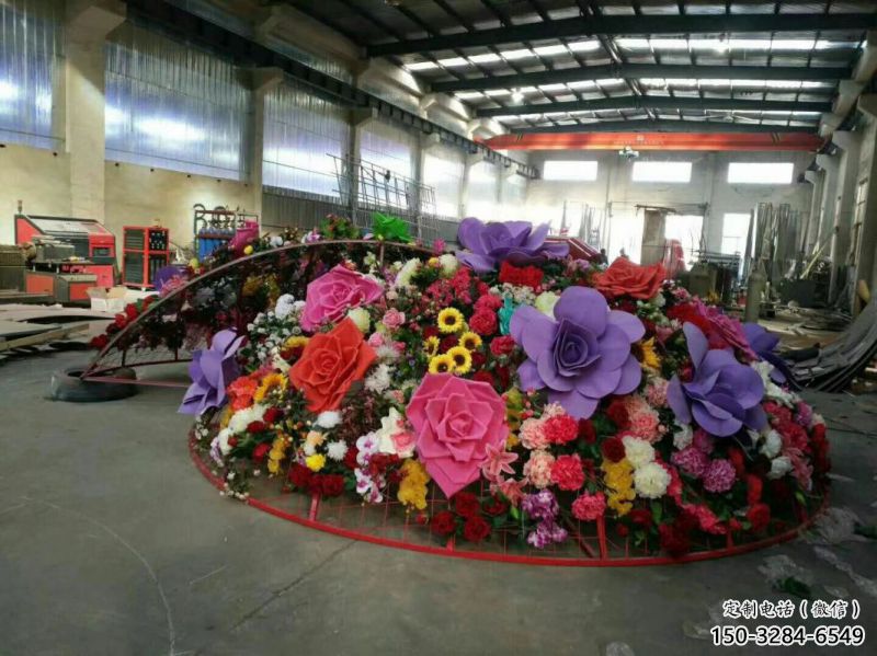 景觀花籃雕塑制作選用，景區(qū)案例，純銅仿古制造商