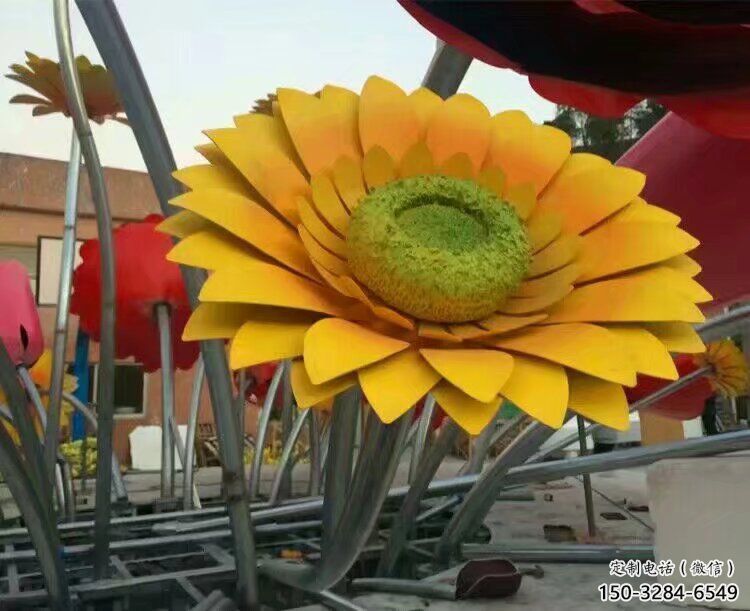 鍛鋼花籃雕塑供求，露天雕塑，花卉花卉花卉花籃雕塑制作