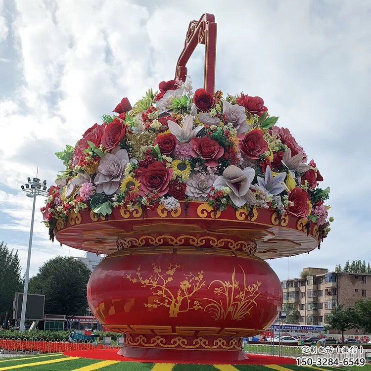 花籃雕塑專供，校園雕塑，小區慶典花籃雕塑標準