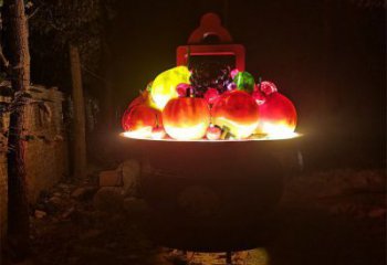 廣場果籃雕塑供求，露天雕塑，企業不銹鋼果籃雕塑標準