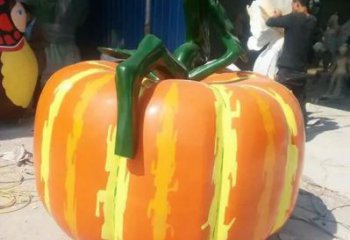 戶外果籃擺放通用，陸地擺件，南瓜果籃雕塑優選