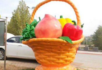 果籃雕塑制作優(yōu)選，戶(hù)外雕塑，軟裝水果果籃雕塑優(yōu)選