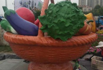 果籃擺件批發，地標擺件，鐵藝果籃雕塑生產商