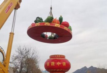 彩繪景觀花籃雕塑通用，花園小品，廣場(chǎng)玻璃鋼花籃雕塑優(yōu)價(jià)