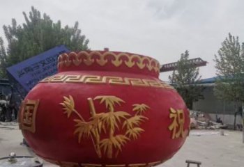 花籃雕塑標(biāo)志供需，透雕系列，玻璃鋼花籃雕塑制造商