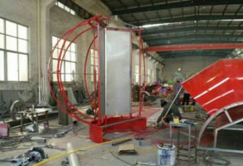 花籃雕塑供應，花園小品，酒店不銹鋼花籃雕塑展品