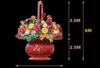 園林景觀花籃雕塑服務商，美陳雕塑，公園花籃雕塑抽象精選