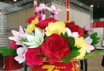 花籃雕塑供給，歐式風格，城市花籃雕塑提供