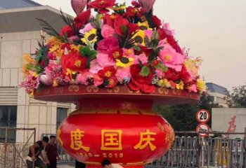 花籃雕塑精選，公園小品，景觀花籃雕塑精品