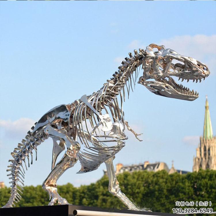金屬恐龍雕塑制造商，金屬組合，公共恐龍骨架雕塑優(yōu)選
