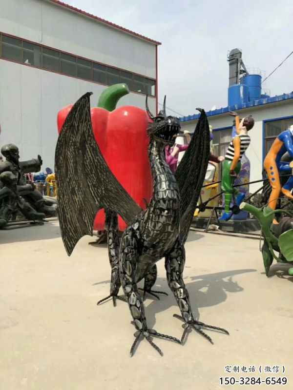 金屬恐龍雕塑制作，城市裝飾，鐵藝恐龍雕塑標(biāo)準(zhǔn)