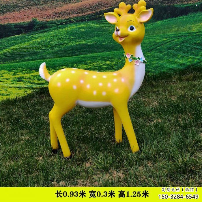 公園小鹿雕塑精選，室外軟裝，抽象卡通小鹿雕塑精選