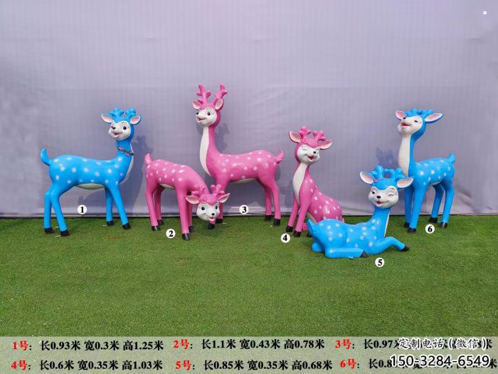 卡通小鹿雕塑專供，公園雕塑，景觀卡通小鹿雕塑供應(yīng)