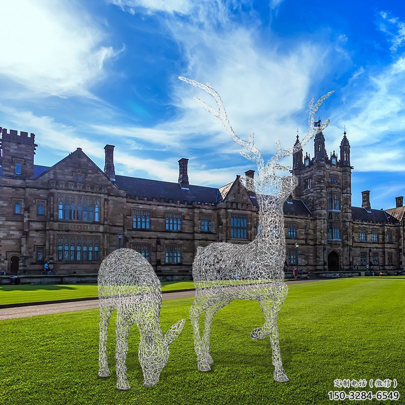 小鹿雕塑供給，中式工藝，鏤空藝術(shù)小鹿雕塑精品