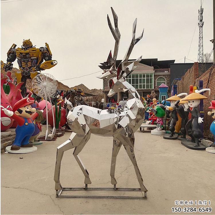 小鹿雕塑供求，動(dòng)物雕塑，切面藝術(shù)小鹿雕塑優(yōu)選