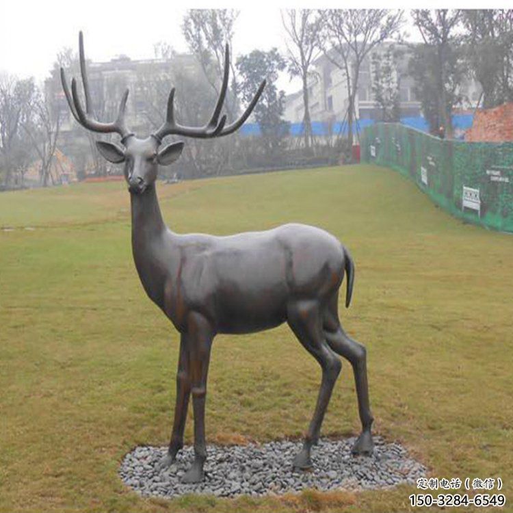 銅梅花鹿雕塑生產，戶外擺放，梅花鹿銅雕塑精選