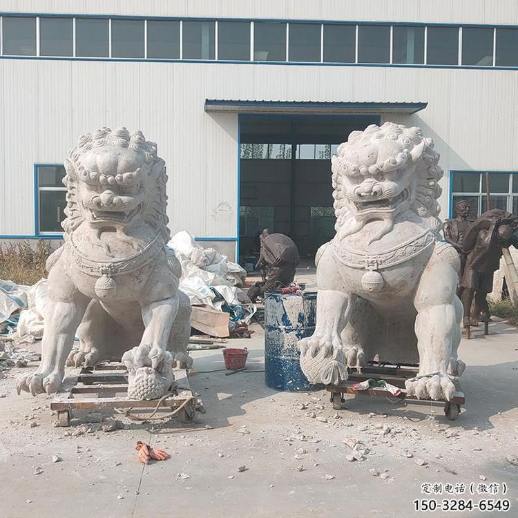 獅子雕塑供給，中式工藝，蹲獅雕塑精品磨具