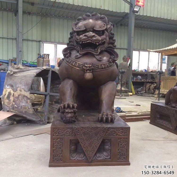 獅子雕塑優(yōu)選，室外雕塑，鑄銅景觀蹲獅雕塑優(yōu)選