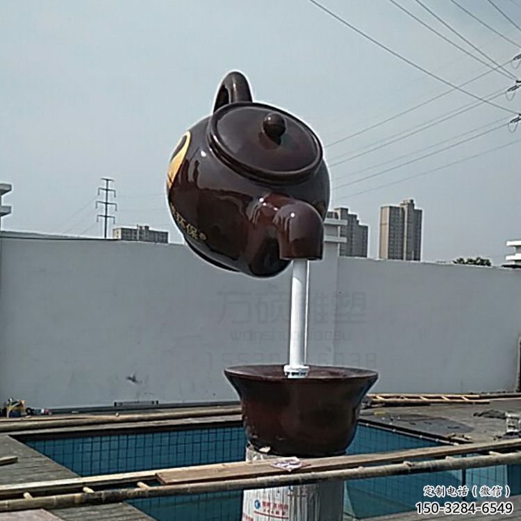 水景流水吊壺雕塑，中式工藝，懸空吊壺天壺雕塑制造商