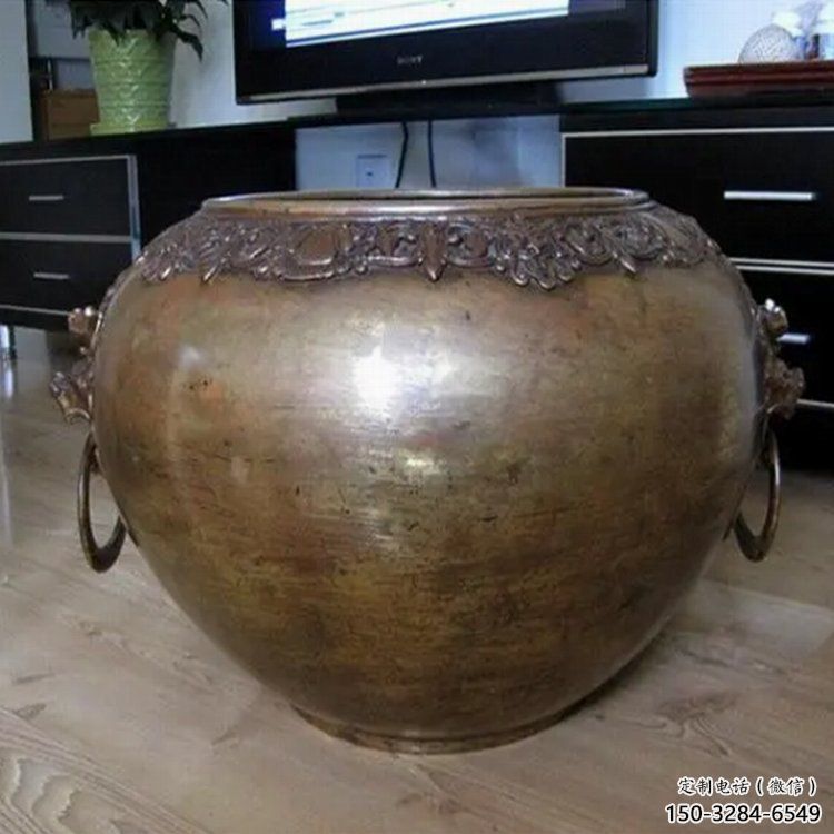 仿古造型青銅缸雕塑