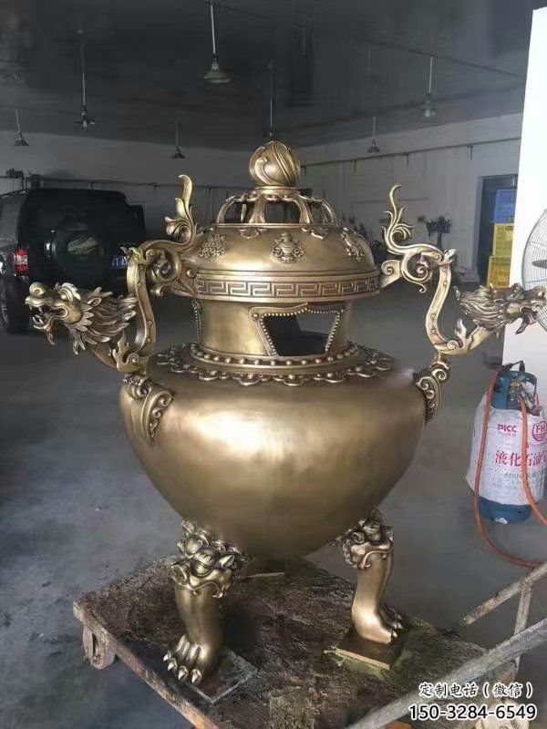 大型博山爐造型銅雕塑