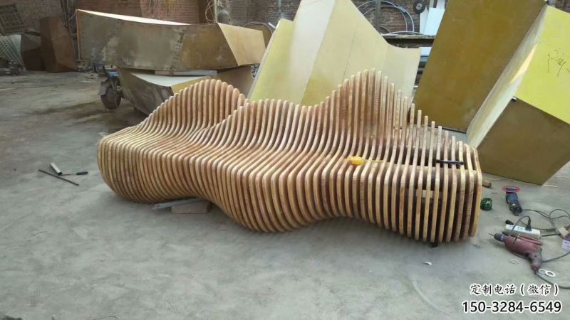 坐凳雕塑，抽象景觀(guān)雕塑，廣場(chǎng)擺件