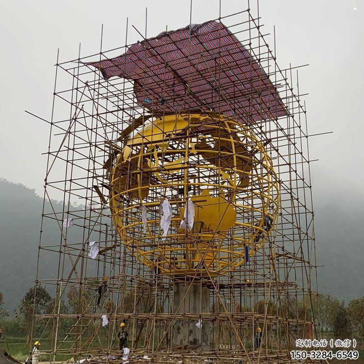 地球儀雕塑通用，陸地擺件，烤漆地球儀雕塑點擊