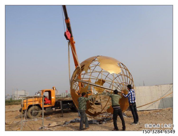 地球儀雕塑優(yōu)價，鋼管組合，不銹鋼地球儀雕塑安裝