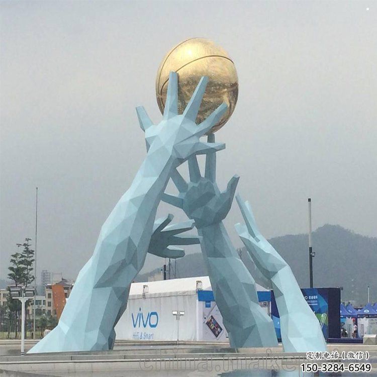 戶外地球儀擺放通用，陸地擺件，景觀手托地球儀雕塑優選