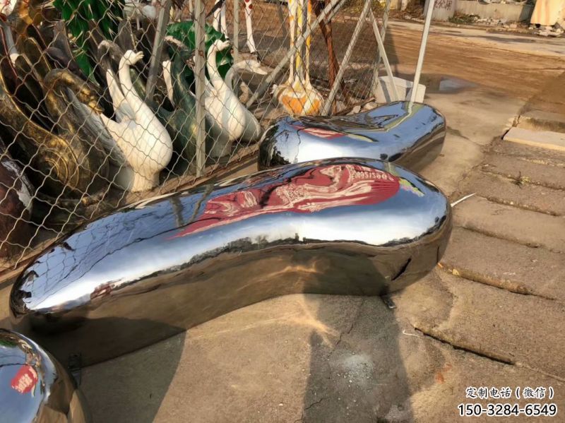 房地產(chǎn)坐凳雕塑，仿古景觀雕塑，鏡面制造