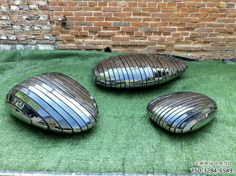 庭院坐凳雕塑，公園景觀雕塑，鵝卵石坐凳雕塑廠家