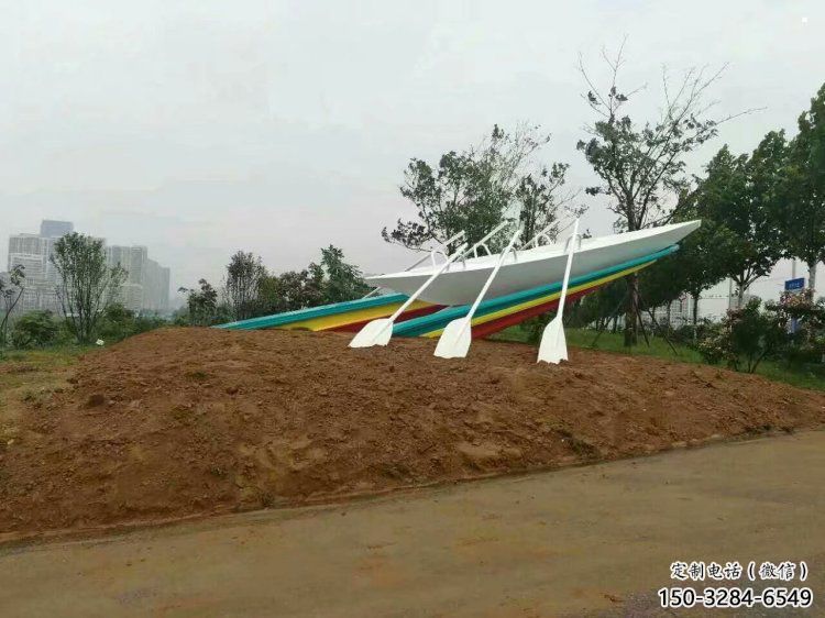龍舟工藝選用，彩鋼制作，不銹鋼龍舟雕塑制造商