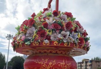 花籃雕塑精選，小區雕塑，小區花籃雕塑工程特供